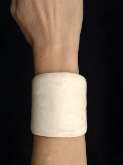 Vegan Ivory Flat Cuff - Adjustable Size (S to L)