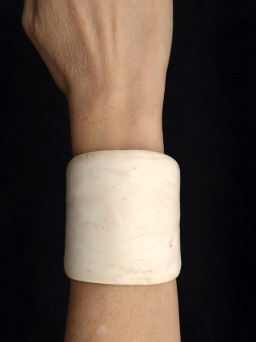 Vegan Ivory Flat Cuff - Adjustable Size (S to L)