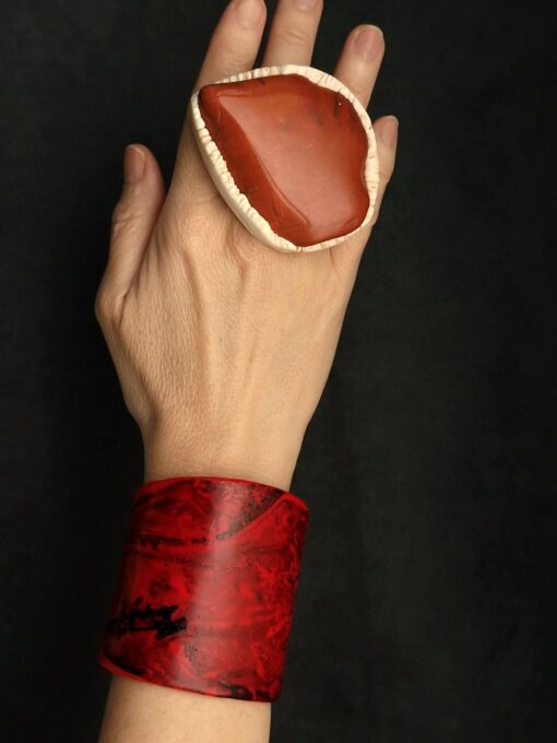 Red Flat Cuff - Adjustable Size (S to L) - Image 8