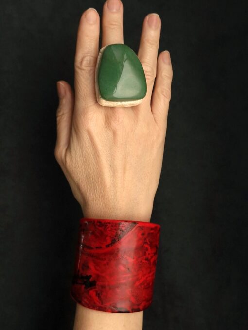 Red Flat Cuff - Adjustable Size (S to L) - Image 9