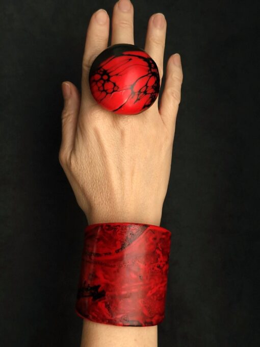 Red Flat Cuff - Adjustable Size (S to L) - Image 10