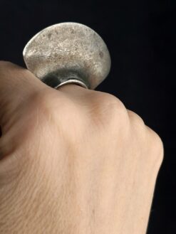 White Bronze Plated Alloy Ring Size 6.5
