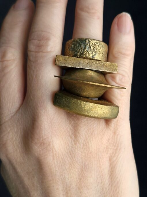 Nickel-Free Gold Plated Alloy Rings (Set of 4) Size 6 - Image 2