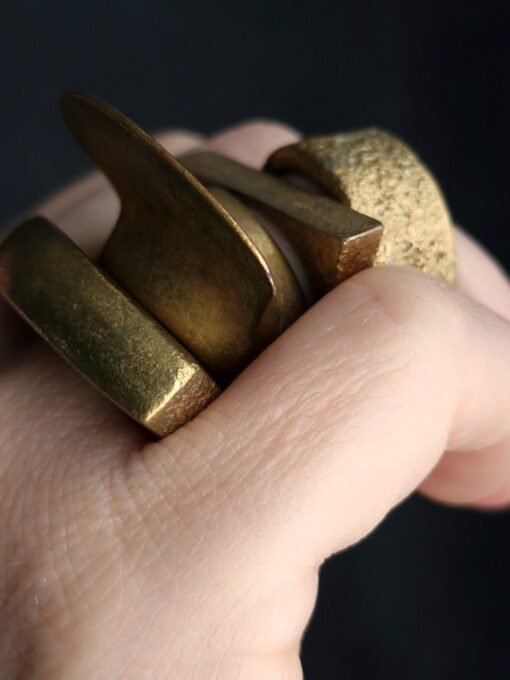 Nickel-Free Gold Plated Alloy Rings (Set of 4) Size 6 - Image 3