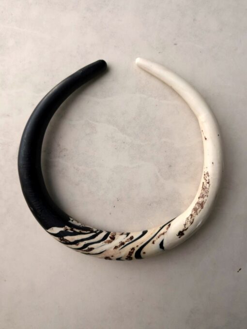 Black & Vegan Ivory Choker Necklace