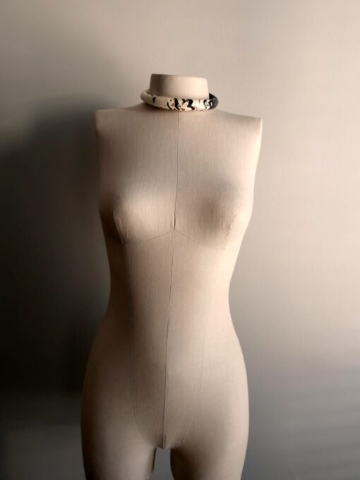 Black & Vegan Ivory Choker Necklace - Image 3