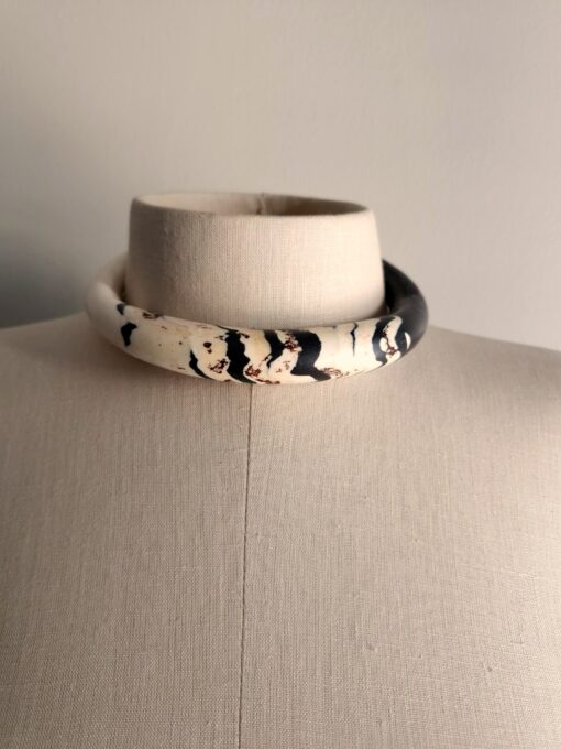 Black & Vegan Ivory Choker Necklace - Image 2