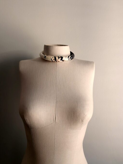 Black & Vegan Ivory Choker Necklace - Image 4