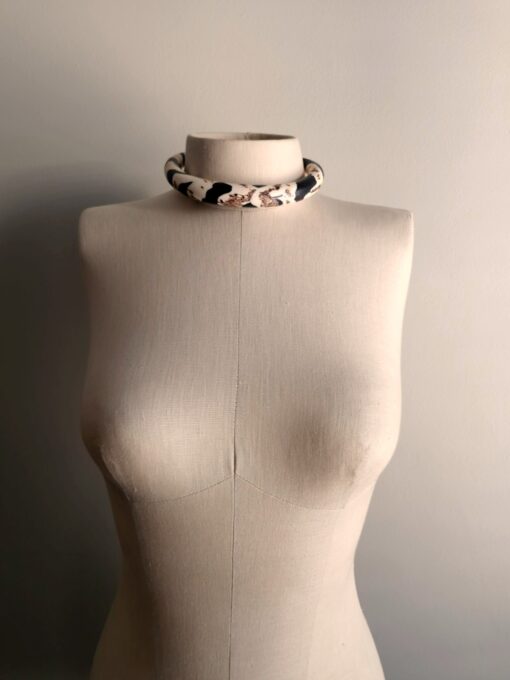 Black & Vegan Ivory Choker Necklace - Image 4