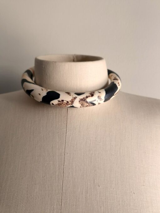 Black & Vegan Ivory Choker Necklace - Image 3