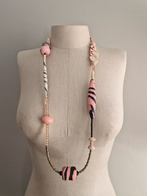 Pink, White & Black Necklace - Image 2