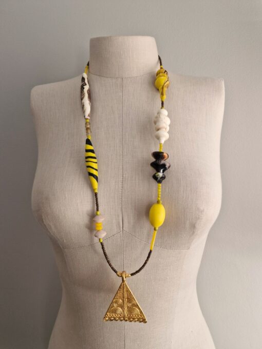 Yellow, Black & White Necklace - Image 3