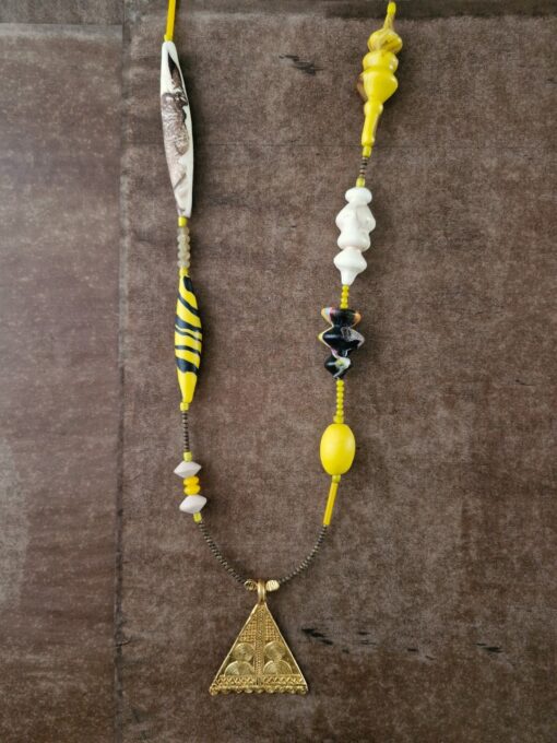 Yellow, Black & White Necklace - Image 4
