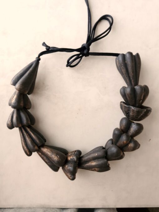 Adjustable Black with Gold Sheen Necklace