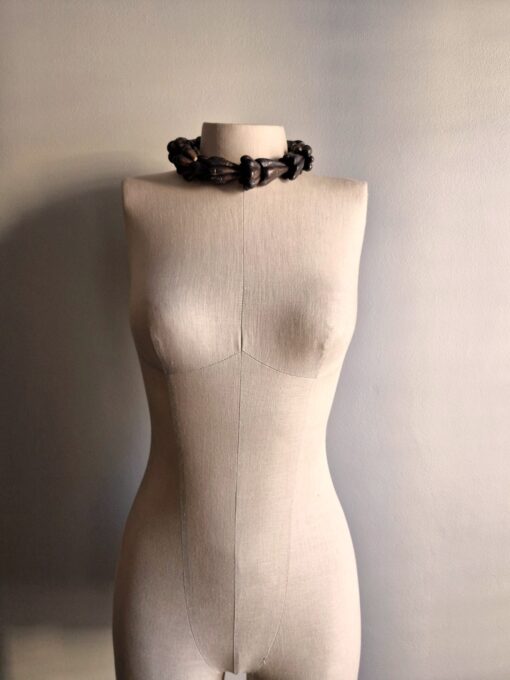 Adjustable Black with Gold Sheen Necklace - Image 4
