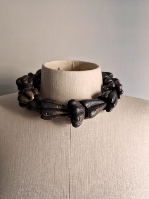 Adjustable Black with Gold Sheen Necklace - Image 2