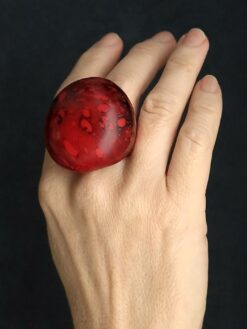 Red Statement Ring Size 7