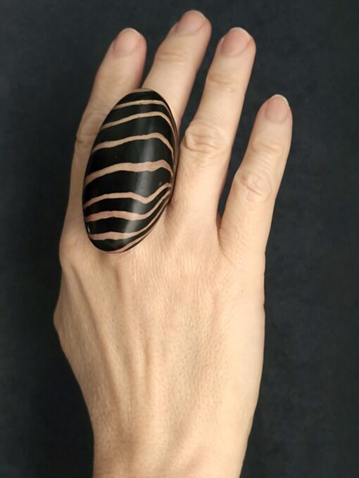 Black & Brown Ring Size 7.5