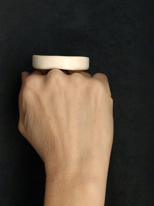 Vegan Ivory & Black Ring Size 7.5 - Image 3