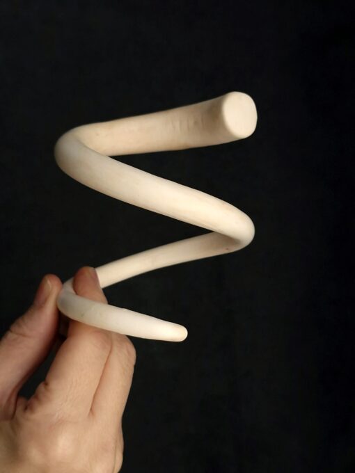 Vegan Ivory Snake Cuff Size M - Image 2