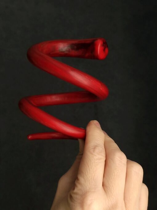 Red Double Wrap Snake Cuff Size S - M - Image 2