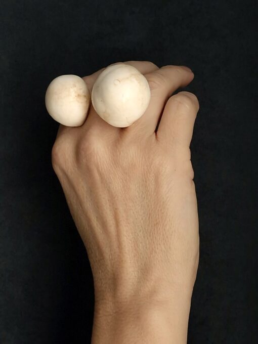 Vegan Ivory Sculptured Ring Size 8