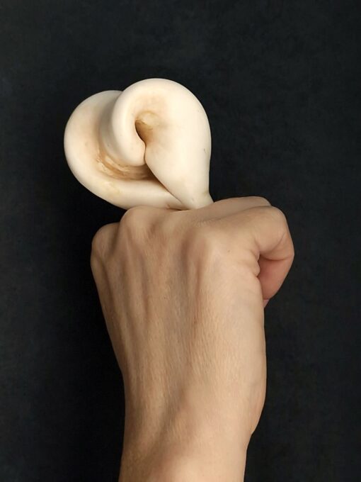 Vegan Ivory Sculptured Ring Size 7