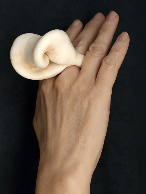 Vegan Ivory Sculptured Ring Size 7 - Image 4