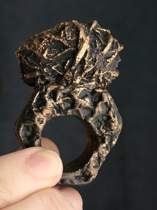 Dark with Gold Sheen Ring Size 8 - Image 2
