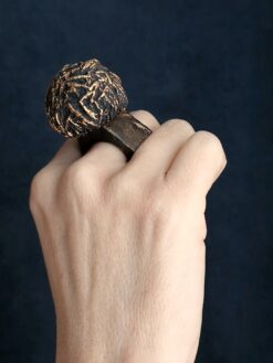 Dark with Gold Sheen Ring Size 6.5