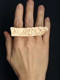 Vegan Ivory Sculptured Ring Size 9