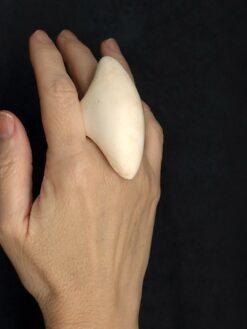 Vegan Ivory Sculptured Ring Size 8.5