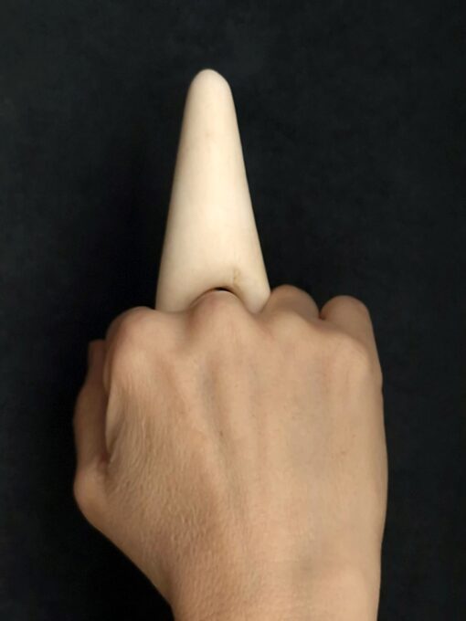 Vegan Ivory Sculptured Ring Size 7 - Image 2