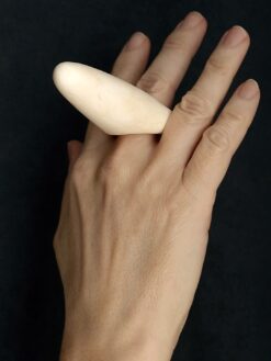 Vegan Ivory Sculptured Ring Size 7