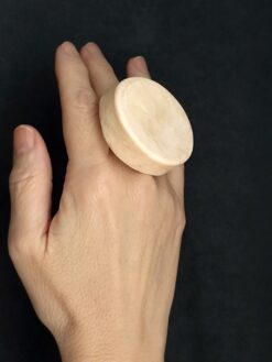 Vegan Ivory Sculptured Ring Size 8