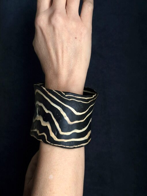 Zebra Pattern Bangle Size M