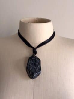 Black Obsidian Stone Necklace