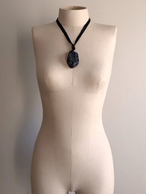 Black Obsidian Stone Necklace - Image 5