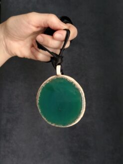 Green Agate Stone Necklace