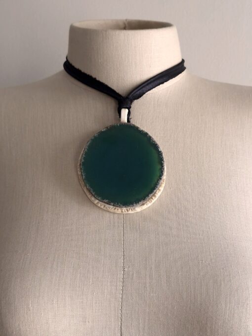 Green Agate Stone Necklace - Image 2