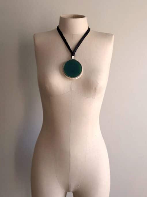 Green Agate Stone Necklace - Image 5