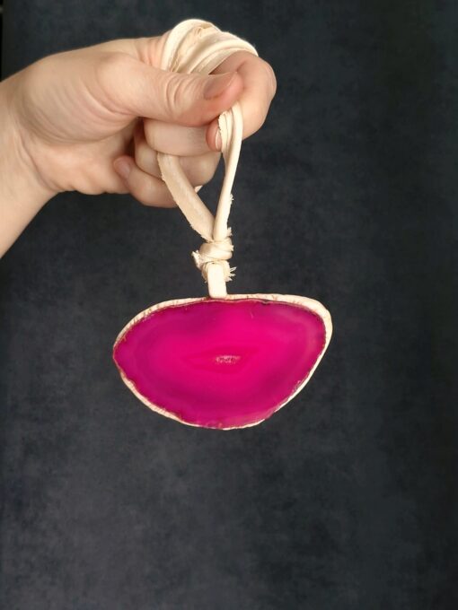Pink Agate Stone Necklace - Image 3