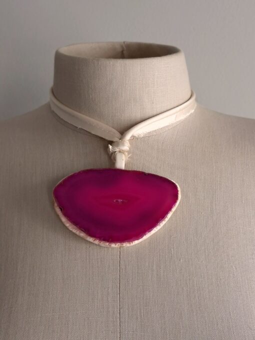 Pink Agate Stone Necklace