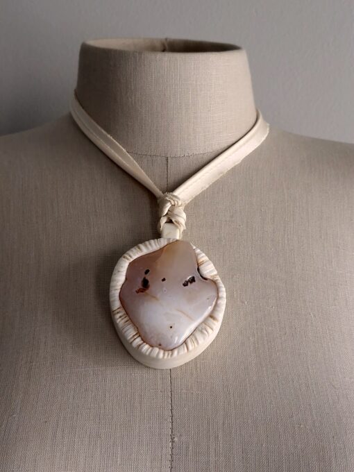 Apricot Agate Stone Necklace