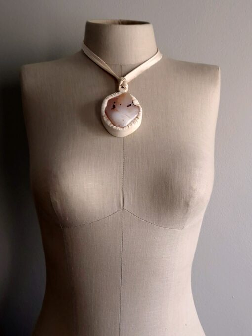 Apricot Agate Stone Necklace - Image 2