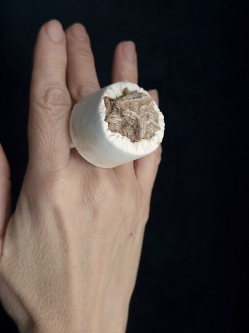 Desert Rose Stone Ring Size 9 - Image 4