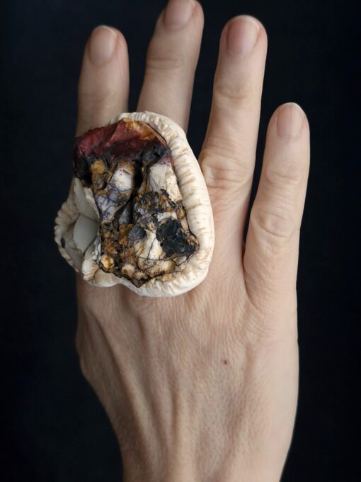Mooikaite Jasper Stone Ring Size 8.5 - Image 2