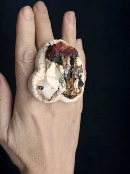 Mooikaite Jasper Stone Ring Size 8.5 - Image 4