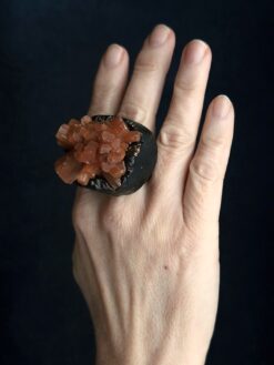 Aragonite Stone Ring Size 7