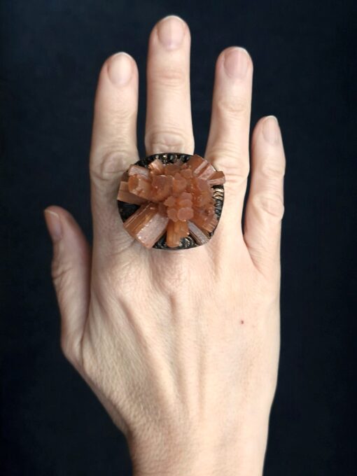 Aragonite Stone Ring Size 7 - Image 2